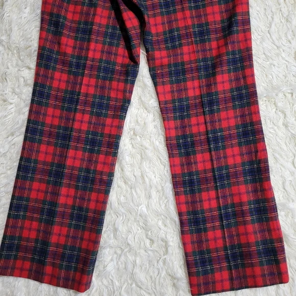 Pendleton Red and Black Dress Pants with Straight Leg Cut
